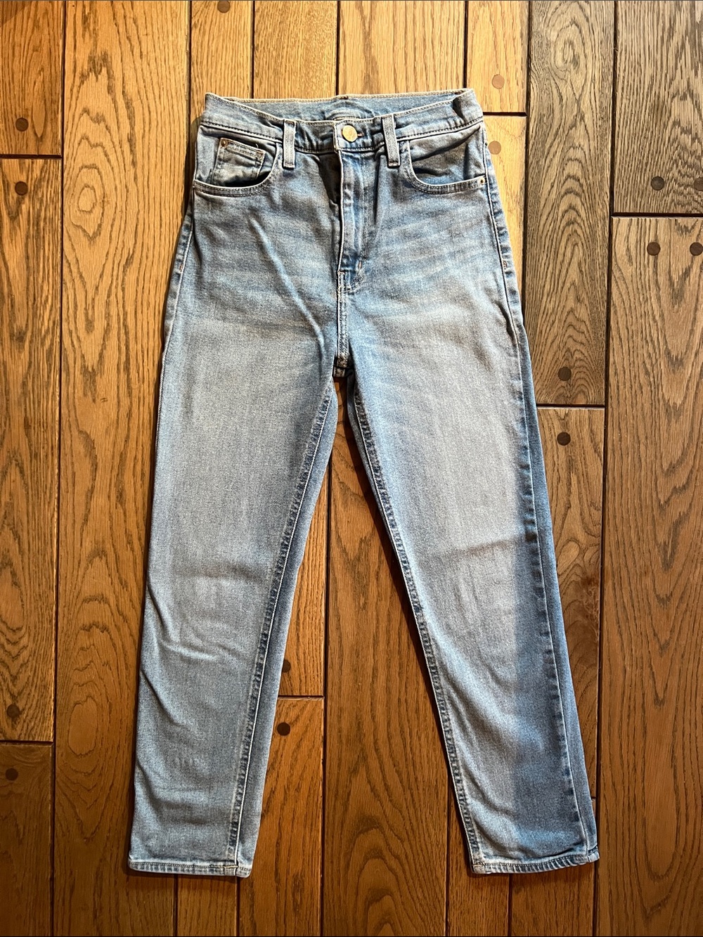 BDG Light Blue High-Rise Straight Jeans